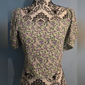 Forever 21 Purple Floral Top